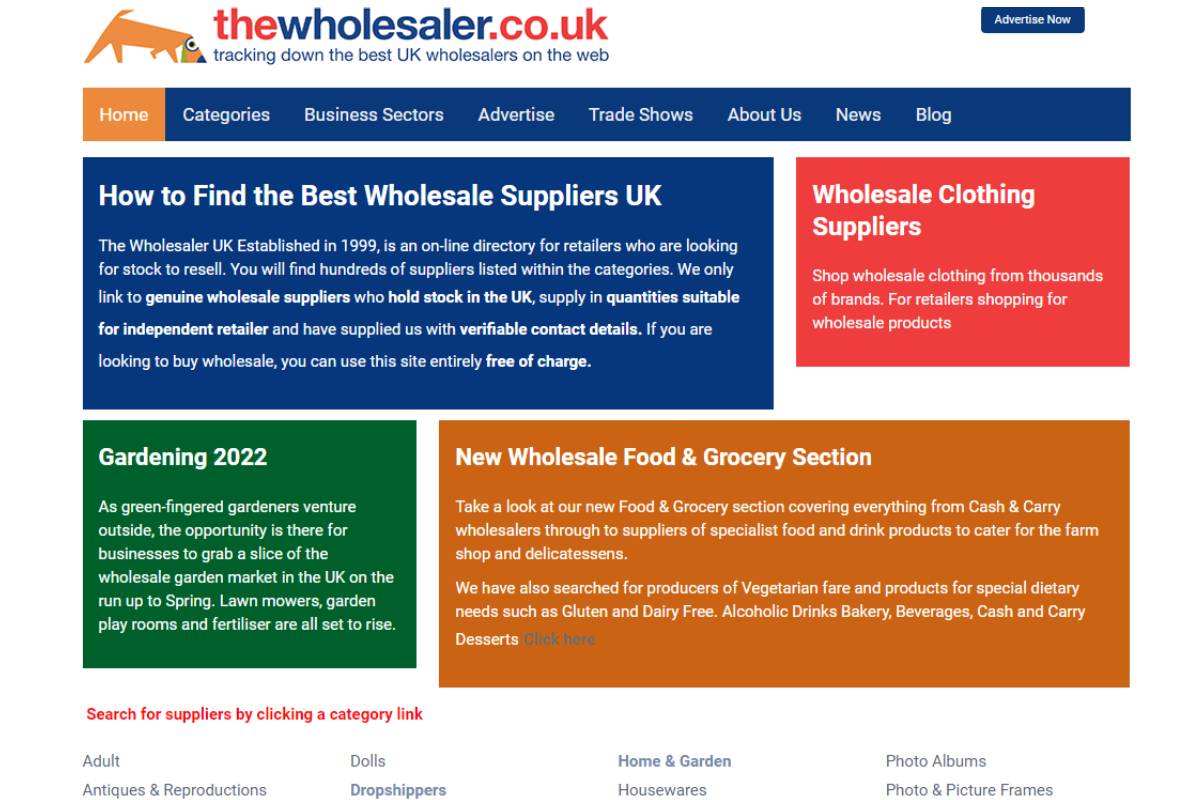 UK dropshipping suppliers directory--The Wholesaler