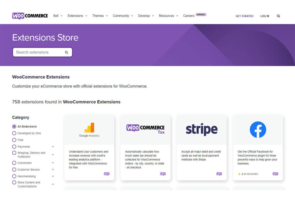 WooCommerce extensions