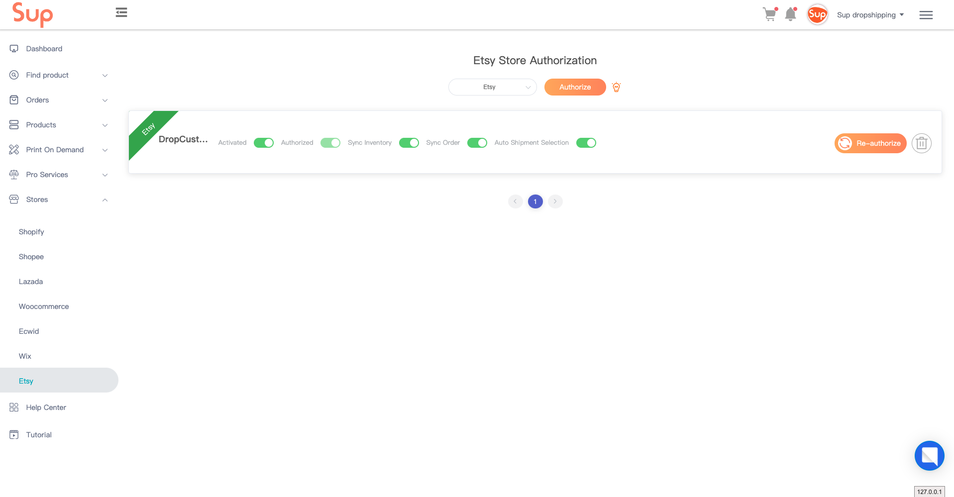 Connessione completata