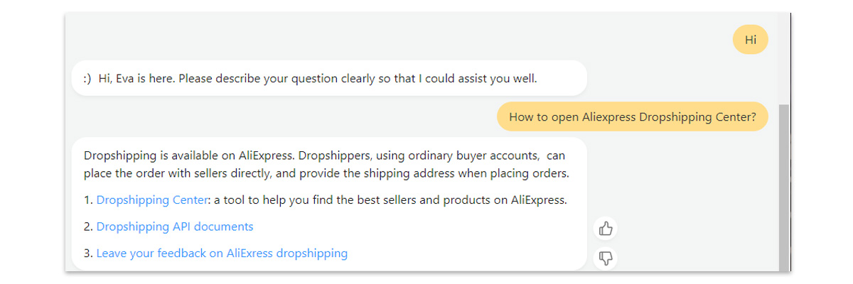 Get in touch with customer service to access Aliexpress Dropshipping Center