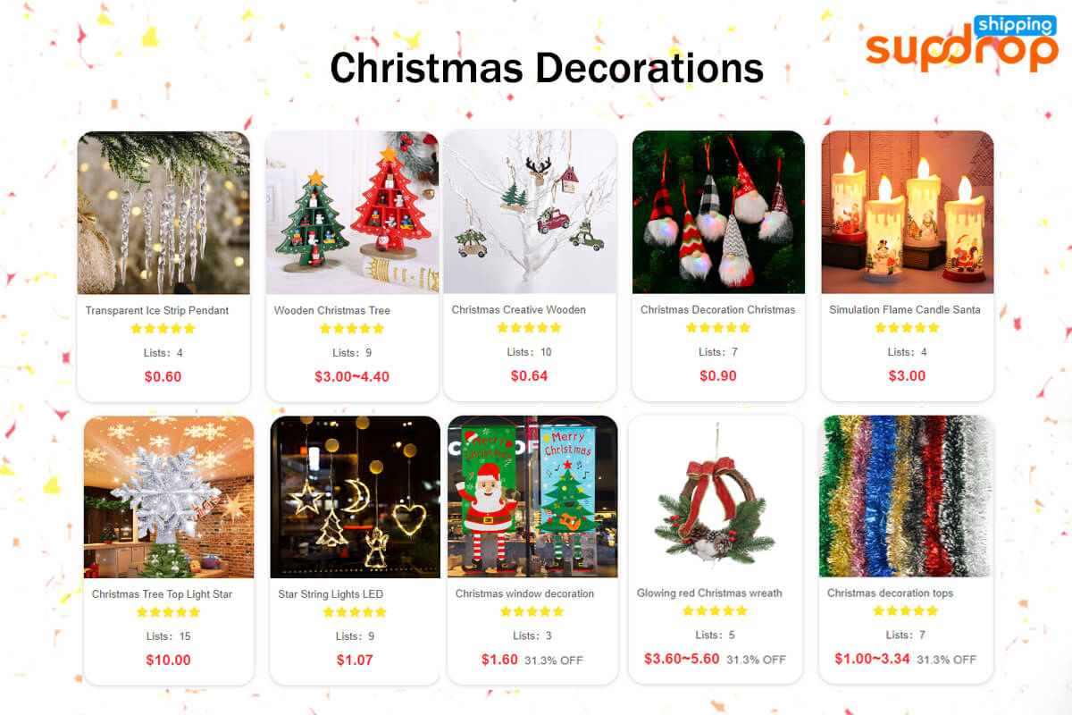 Christmas decorations from Sup Dropshipping