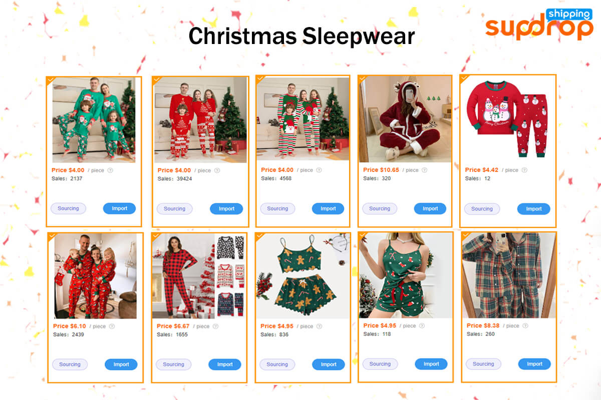 Pijamas de Natal da Sup Dropshipping