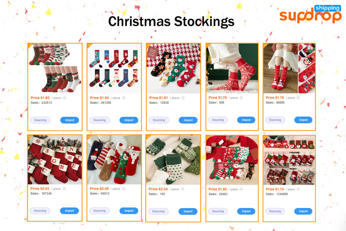 Sup Dropshipping'den Noel çorapları