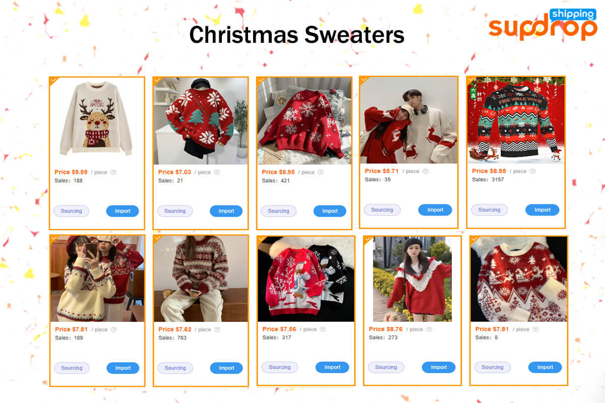 Christmas sweaters from Sup Dropshipping