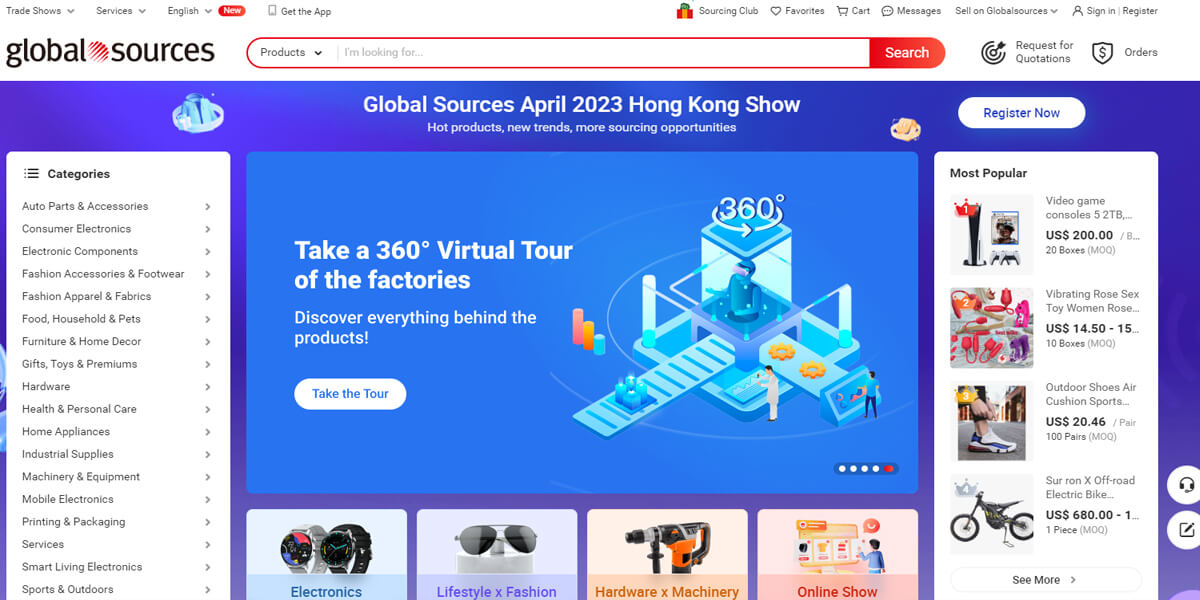 Site like Alibaba-Global Sources