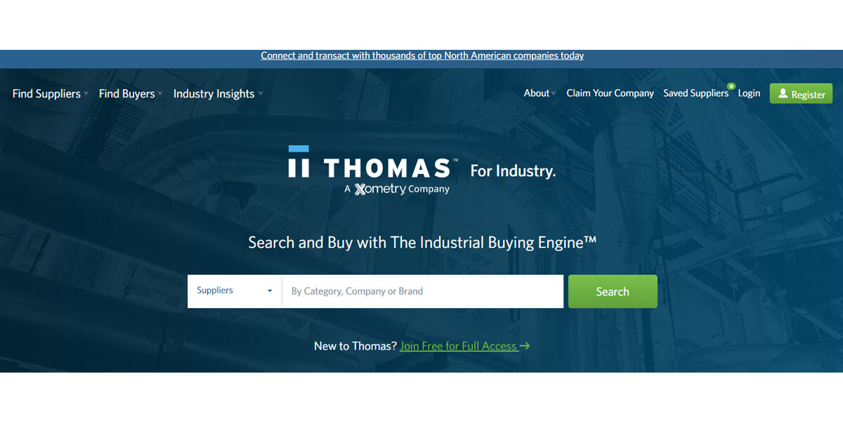 Similar site to Alibaba-ThomasNet