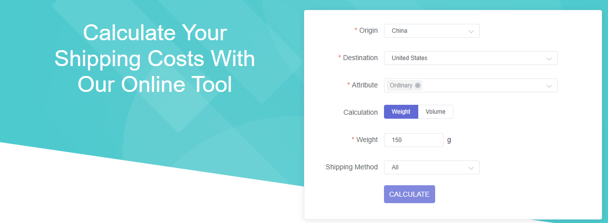 wallet shipping fee calculating