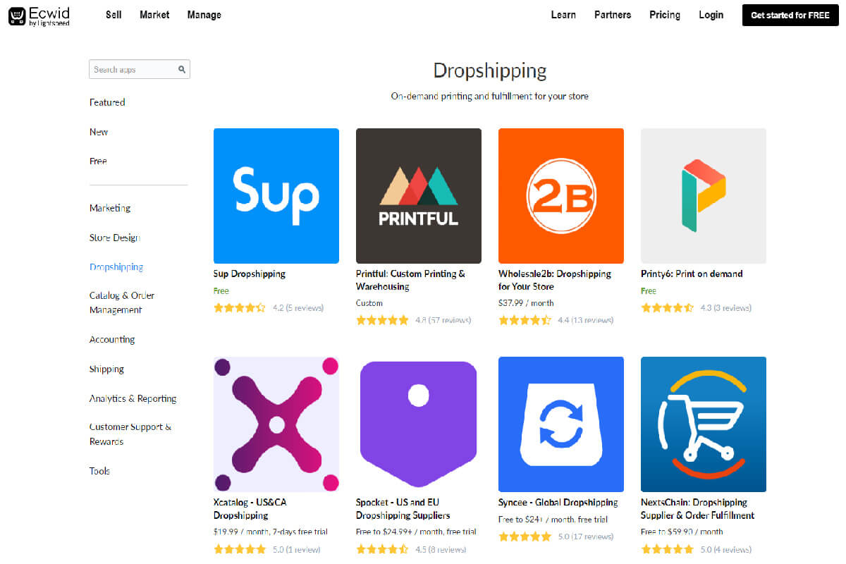 Sup Dropshipping is the number-one dropshipping app recommended by Ecwid