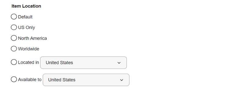 Filtres d'emplacement des articles