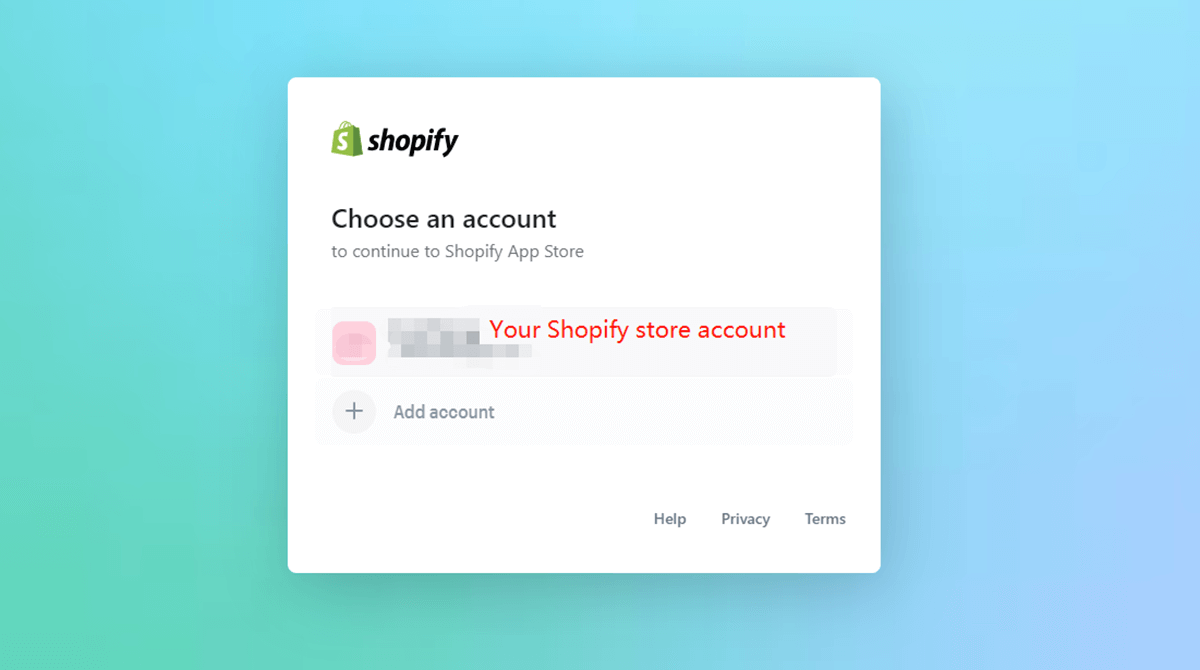 Inicia sesión en tu tienda Shopify