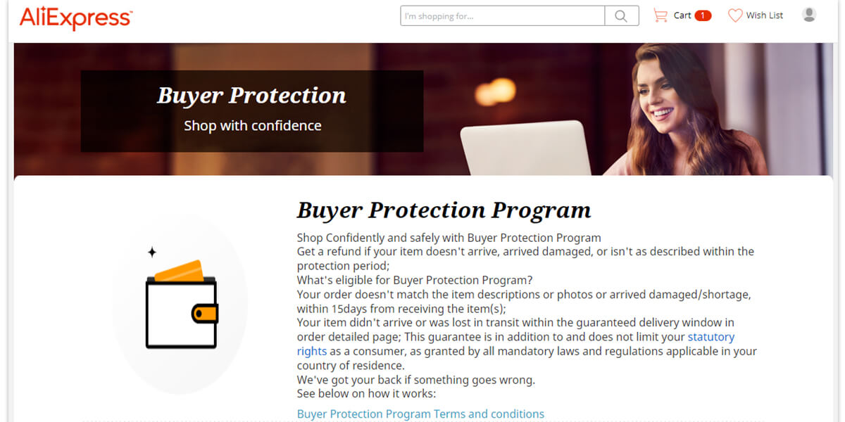 Programme de protection des acheteurs sur AliExpress