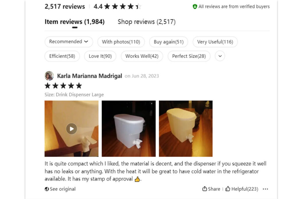 Check product reviews