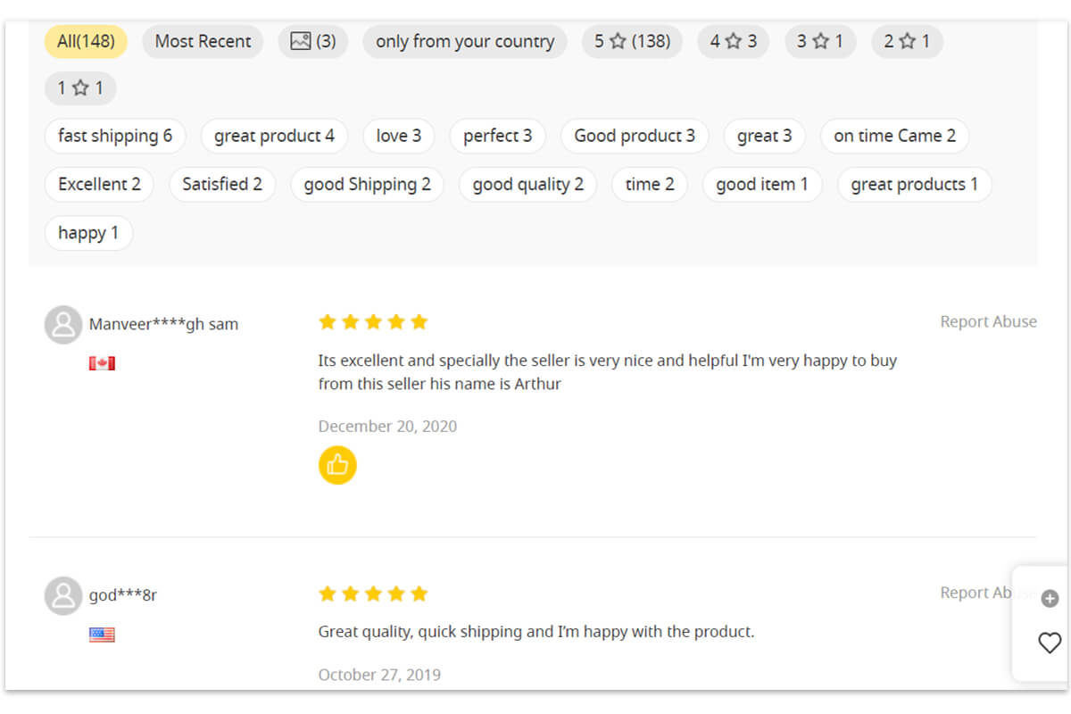 Check product reviews before a purchase