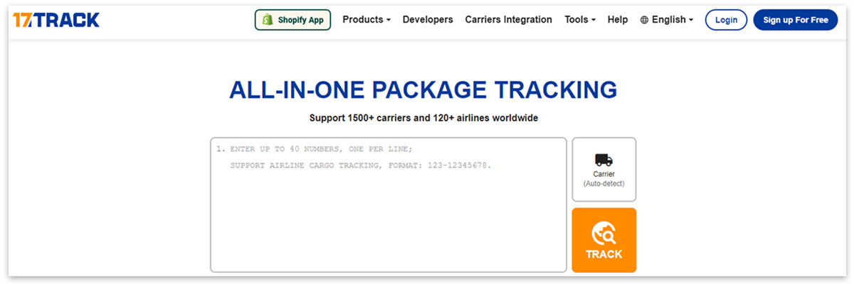 Tieni traccia del tuo ordine utilizzando un software di tracciamento degli ordini come 17track 