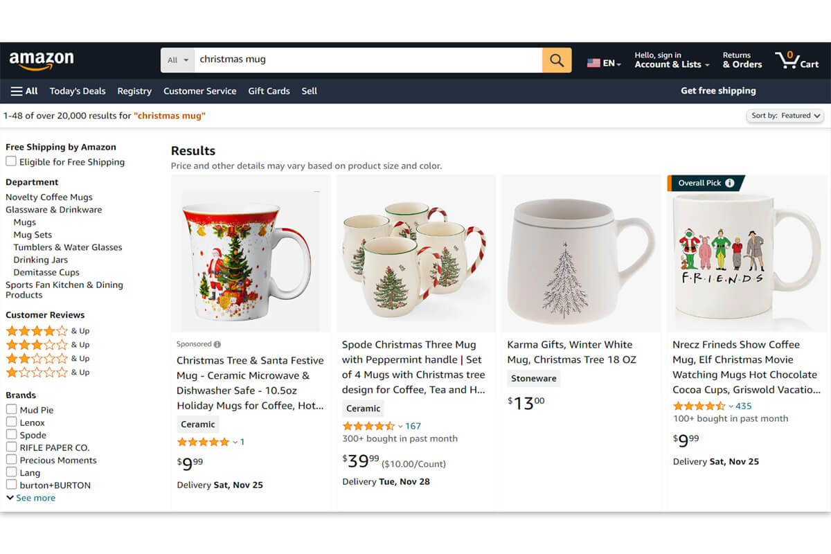 print on demand christmas mug design ideas