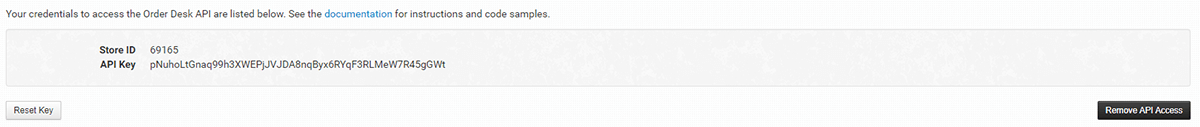 Copy the API in your Order Desk store