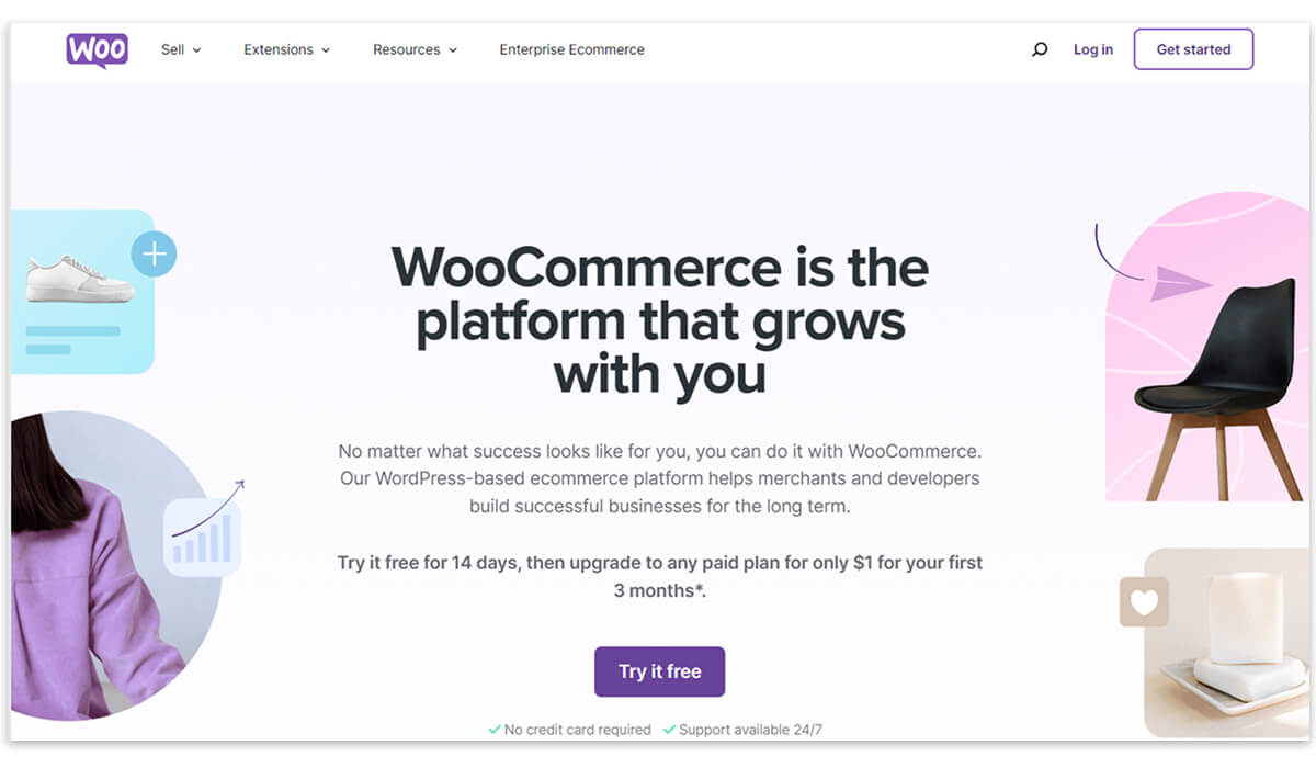 Home page di WooCommerce