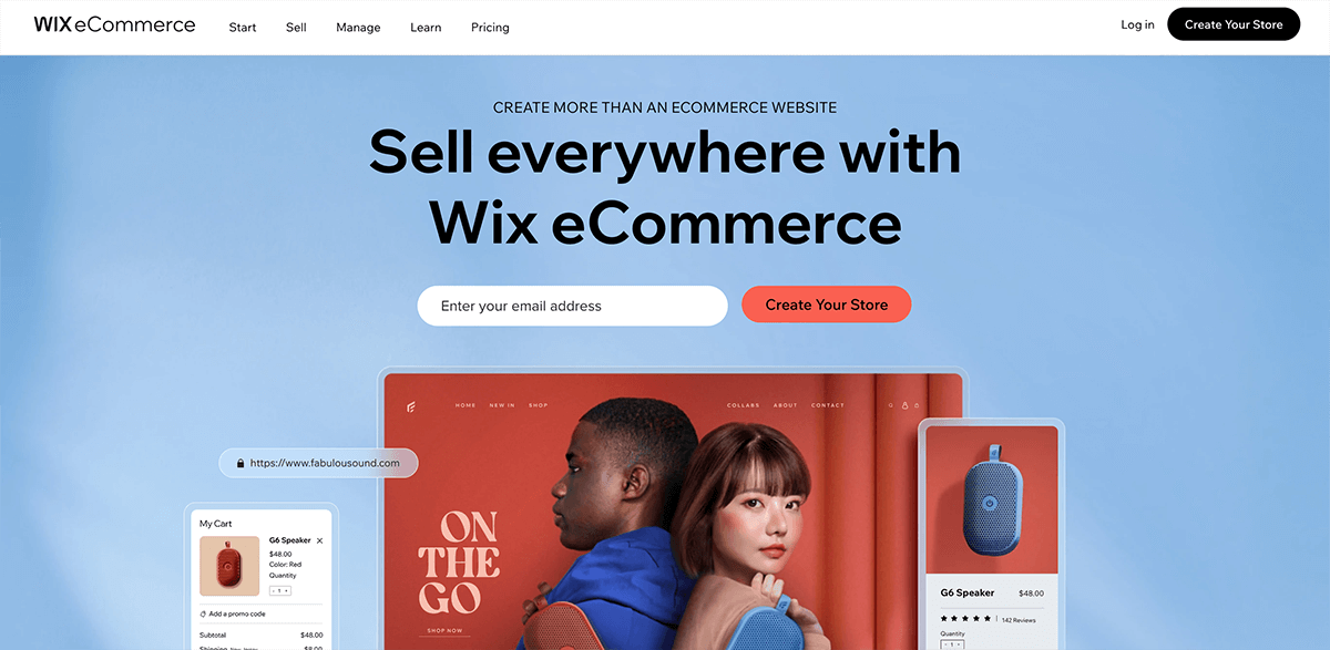 Sign up for Wix