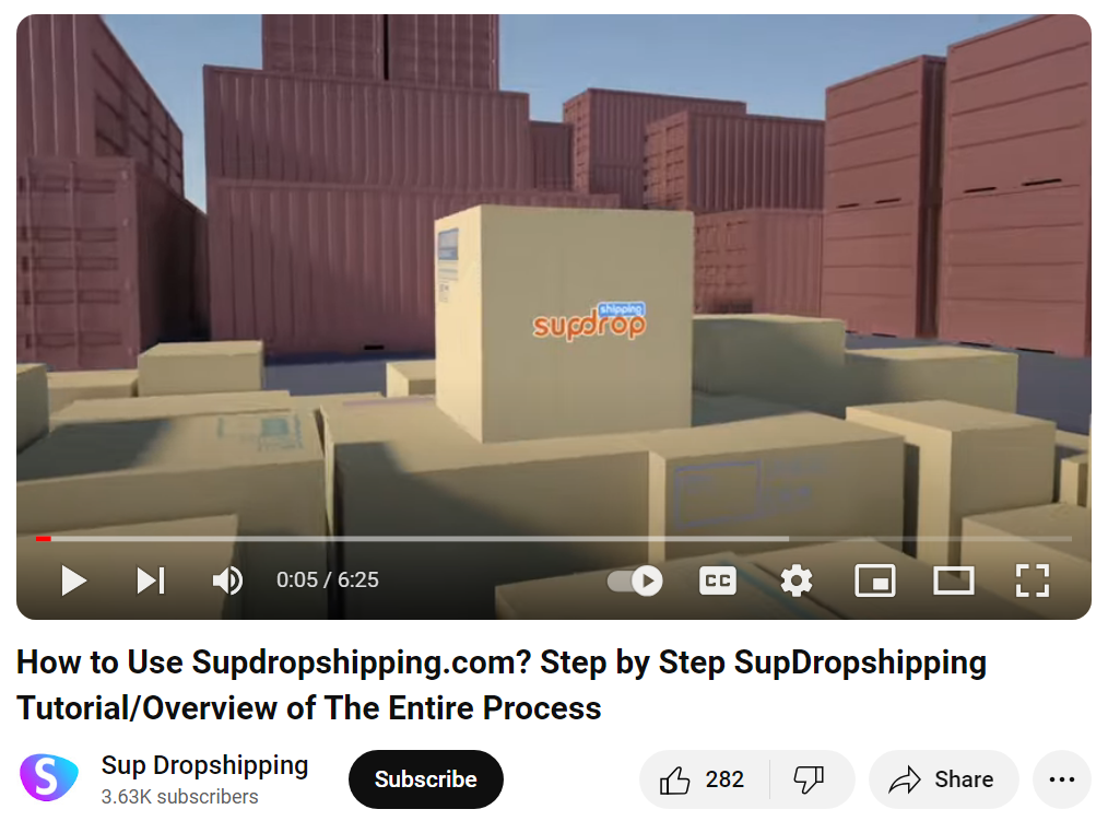 comment utiliser Sup Dropshipping