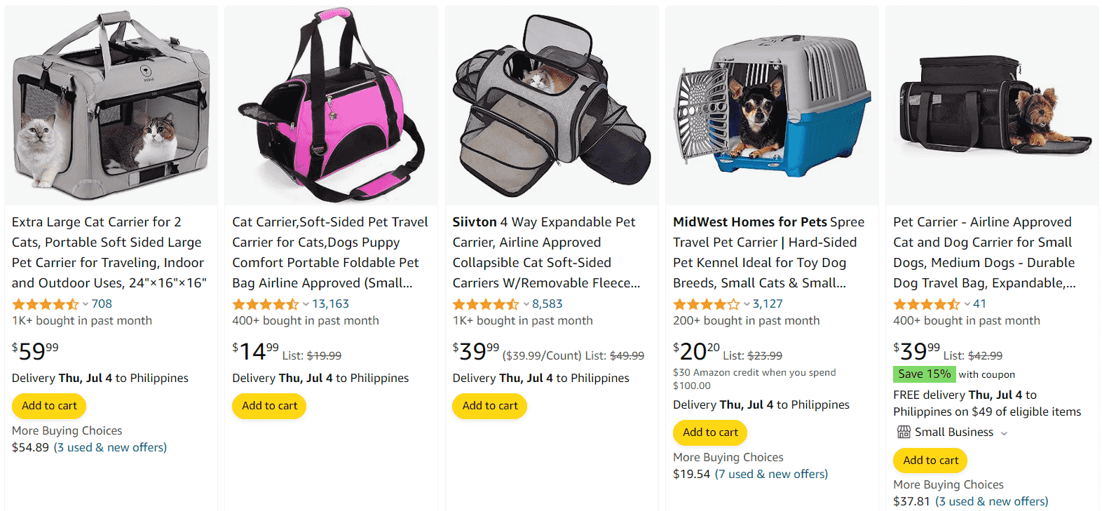 pet carriers