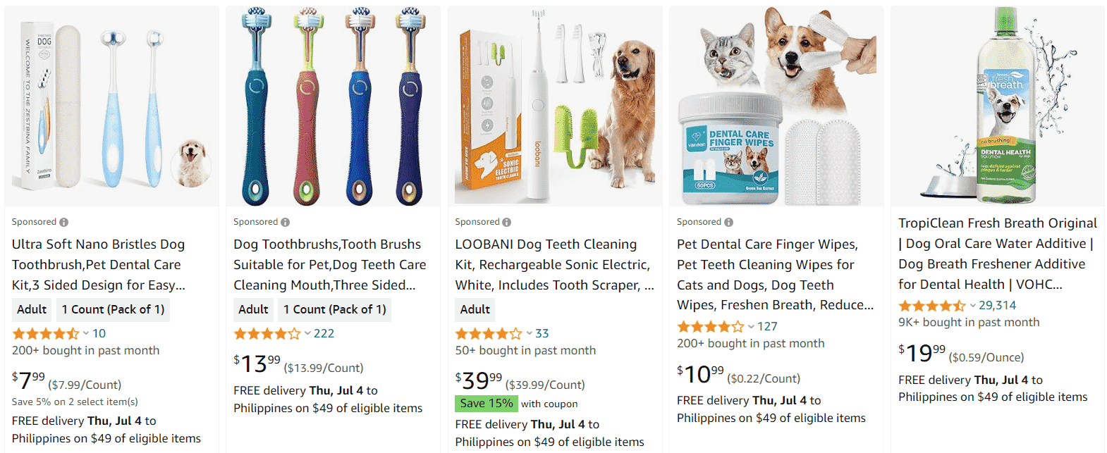 prodotti per l'igiene dentale degli animali domestici