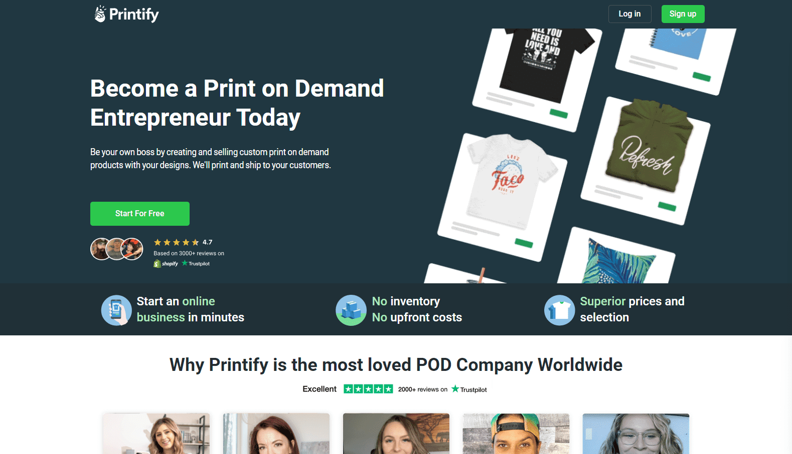 Printify website