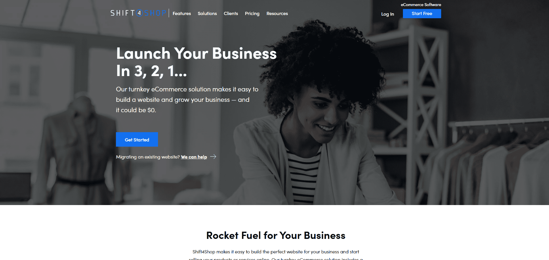 Strona internetowa Shift4Shop