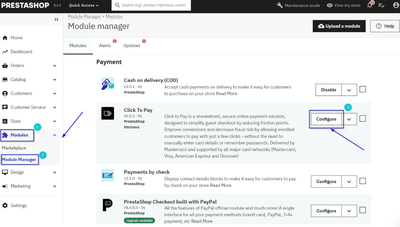 Interfejs PrestaShop