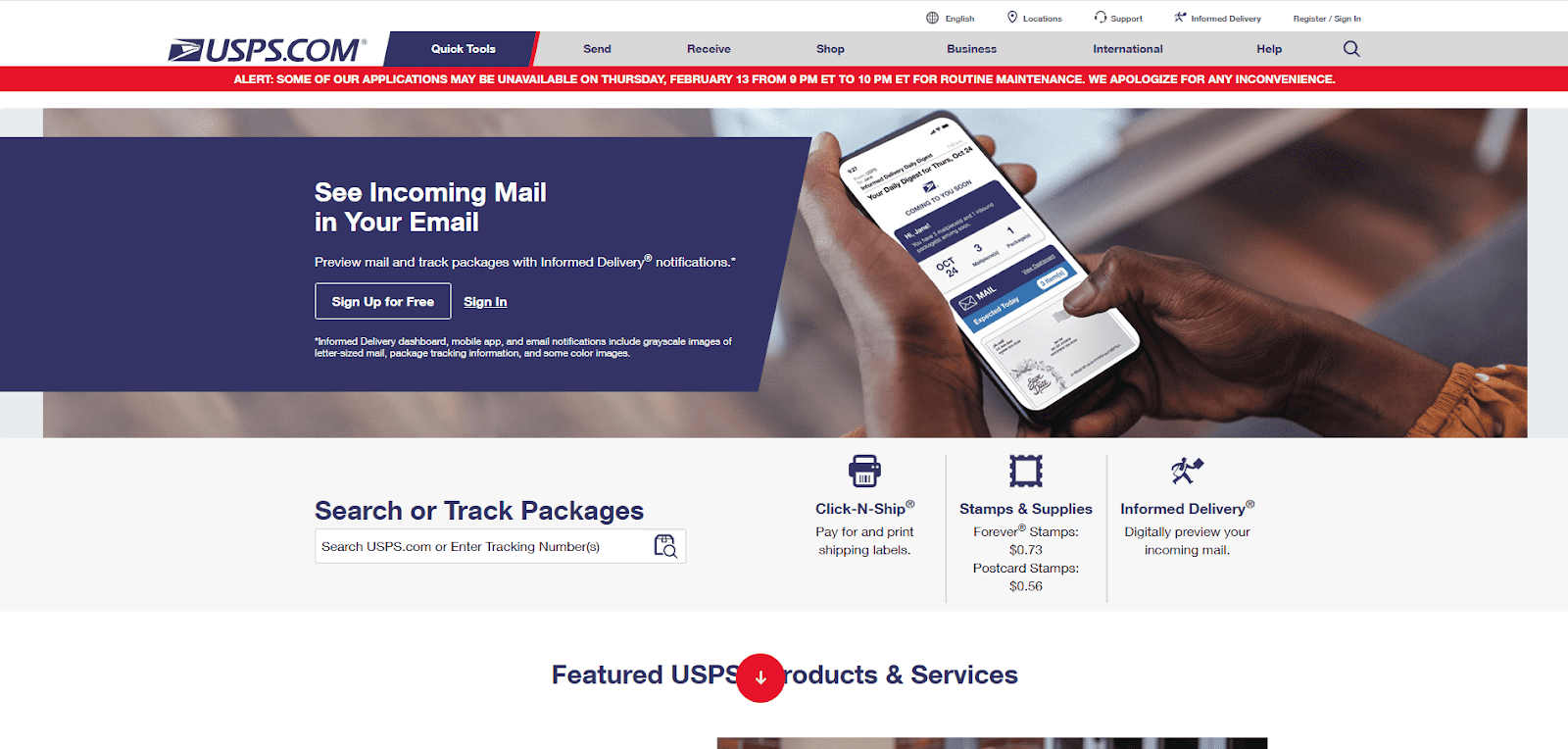 usps official website 