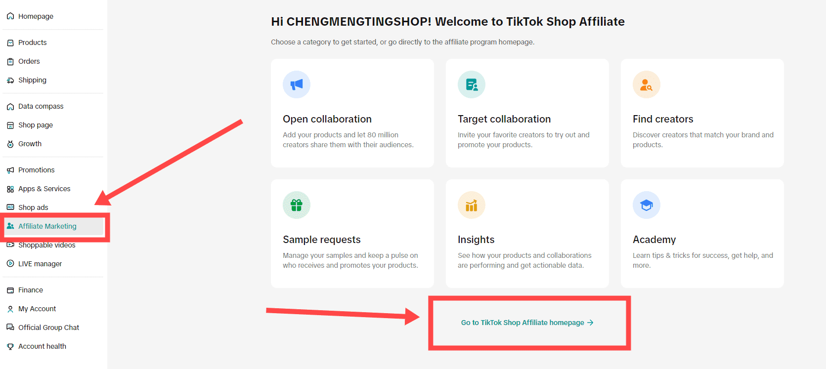 skonfiguruj sklep TikTok afiliant 3