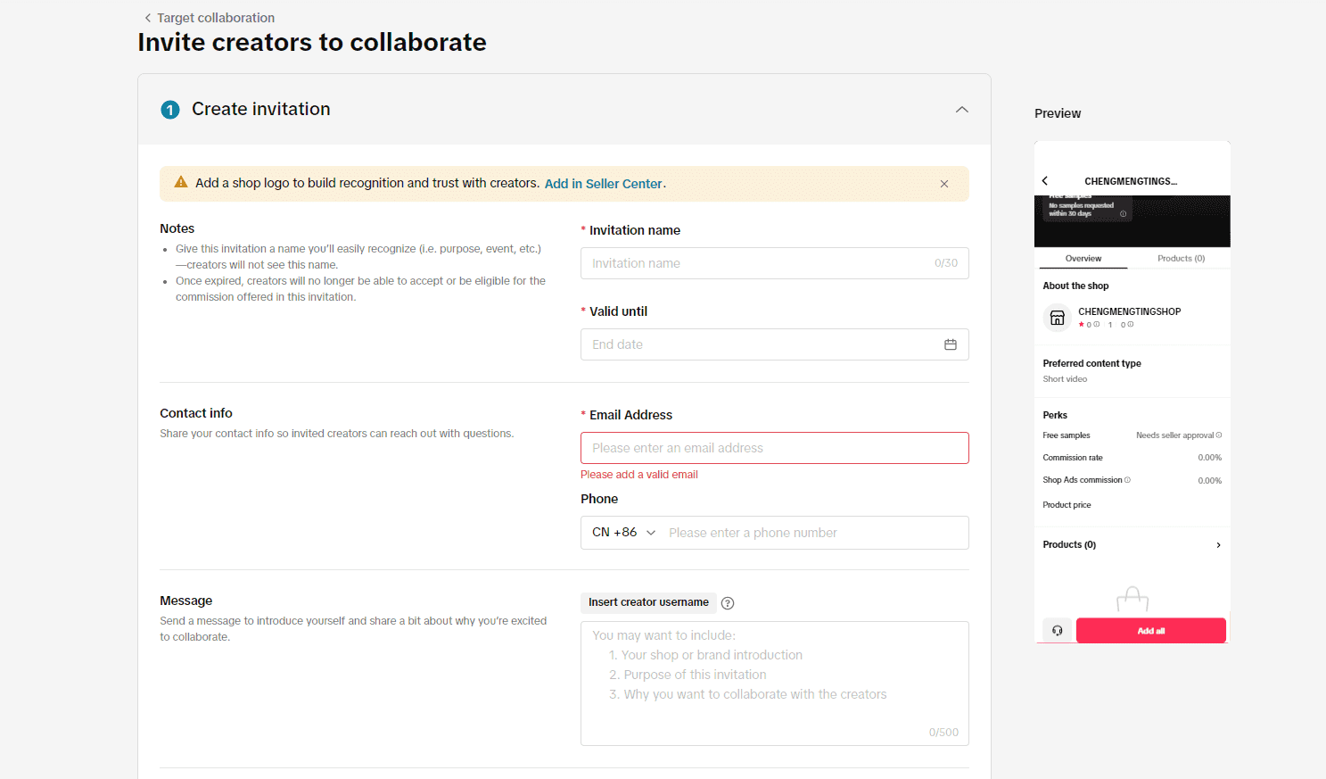 skonfiguruj sklep TikTok afiliacyjny 7