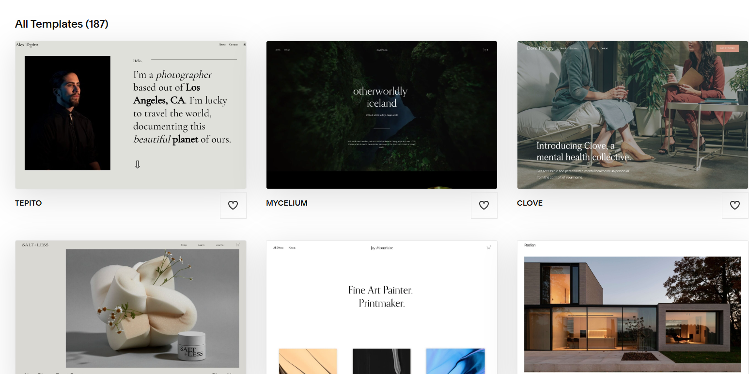 Squarespace templates