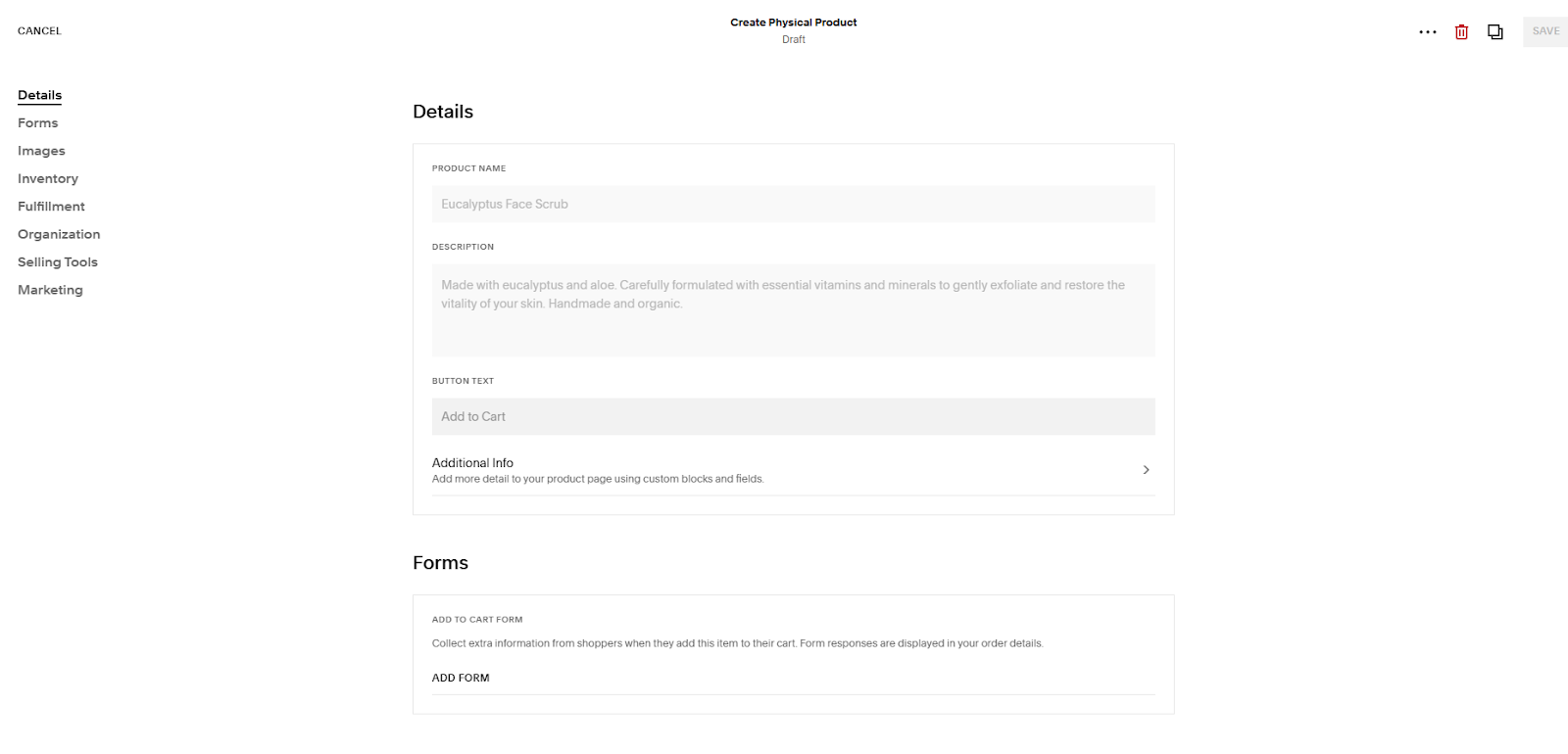 product upload