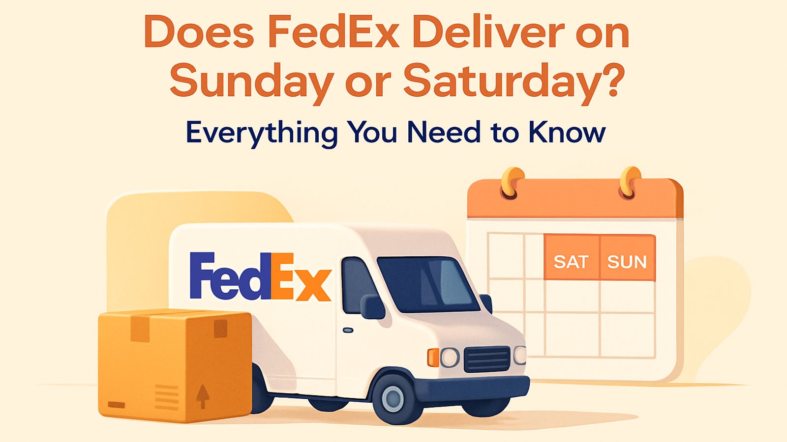 FedEx deliver on Sunday and Saturday