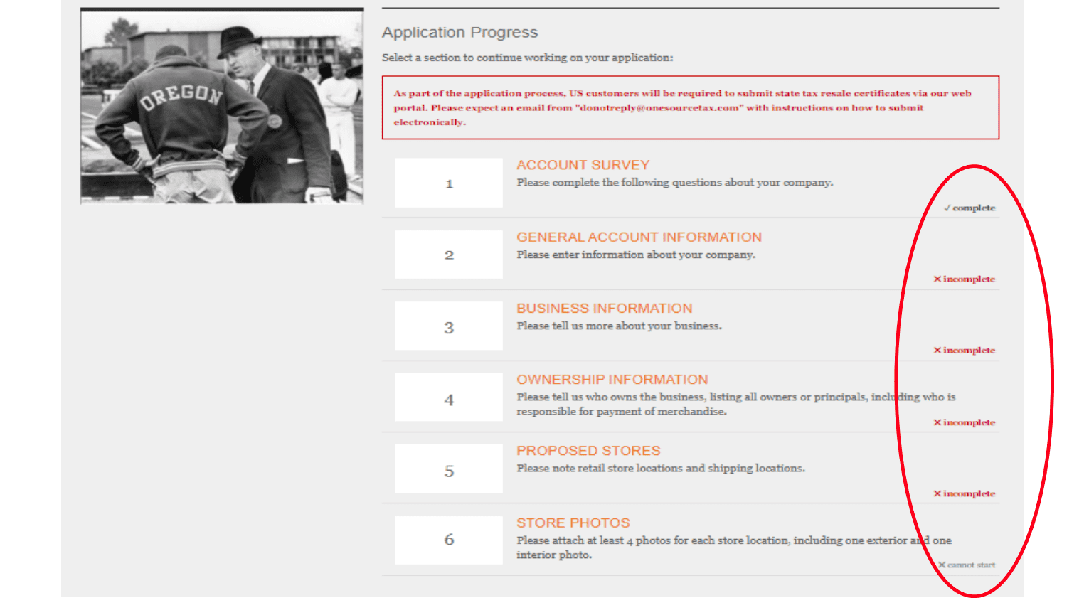 nike application progress