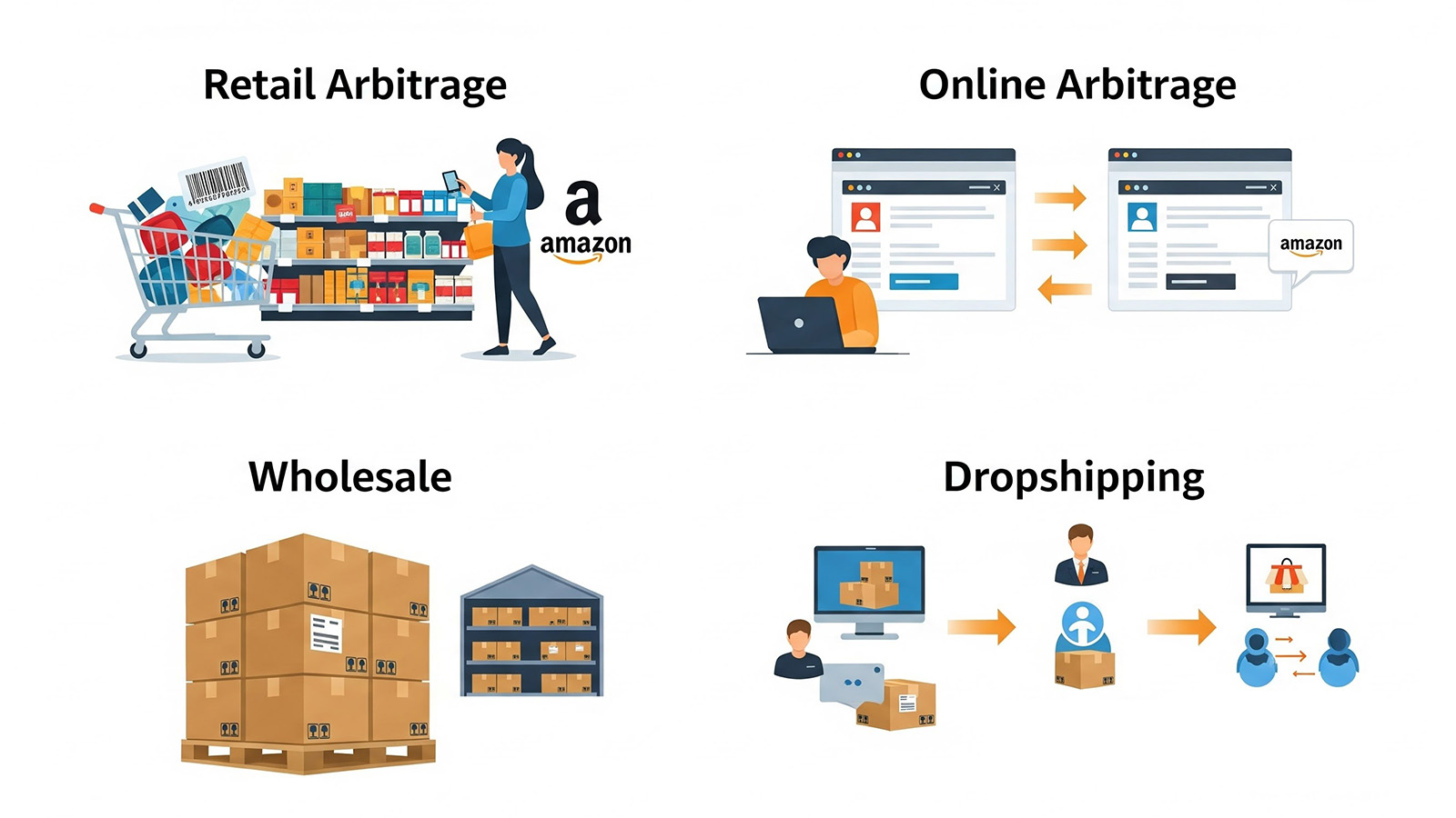 Four business models selling on Amazon