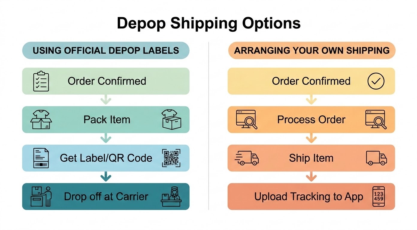 depop shipping options
